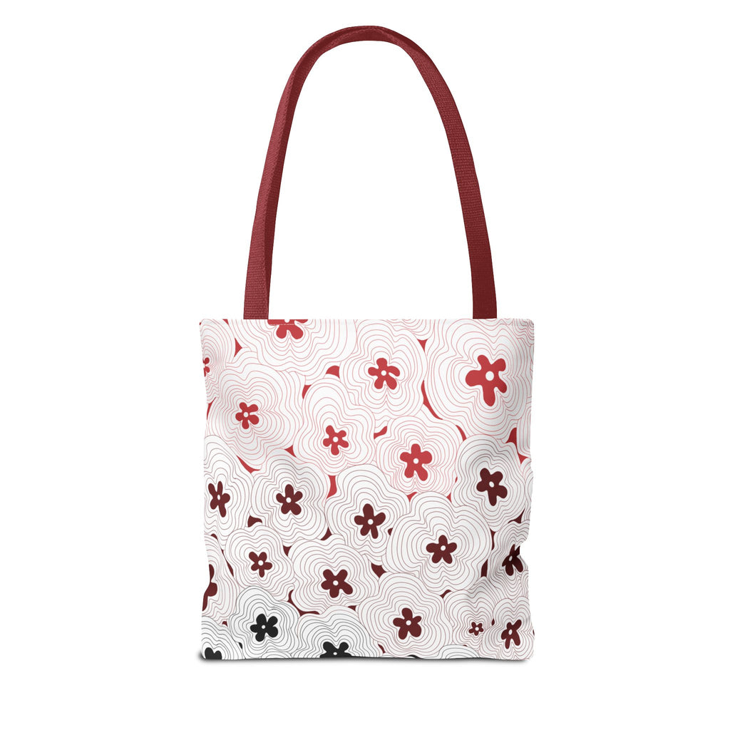 Skull & Floral Tote Bag — Gothic Floral Art All-Over Print